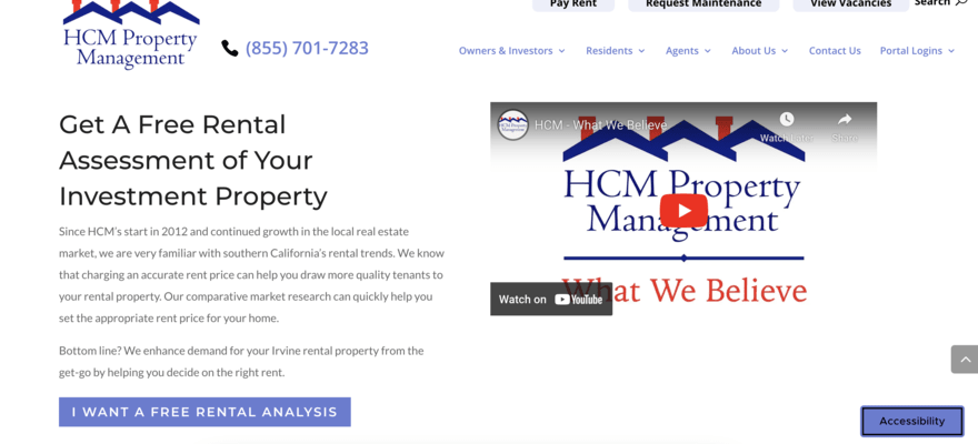 HCM Property Management website