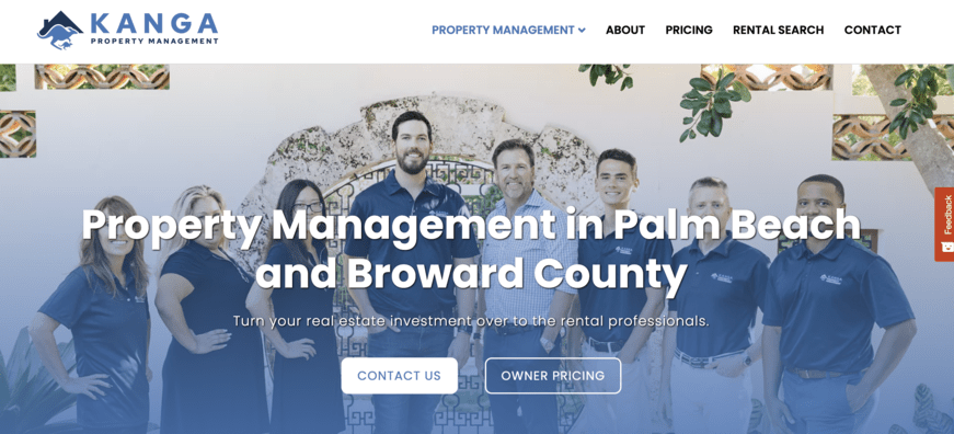 Kanga Property Management website