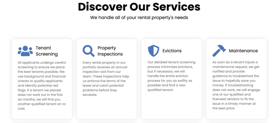 Kanga Property Management website