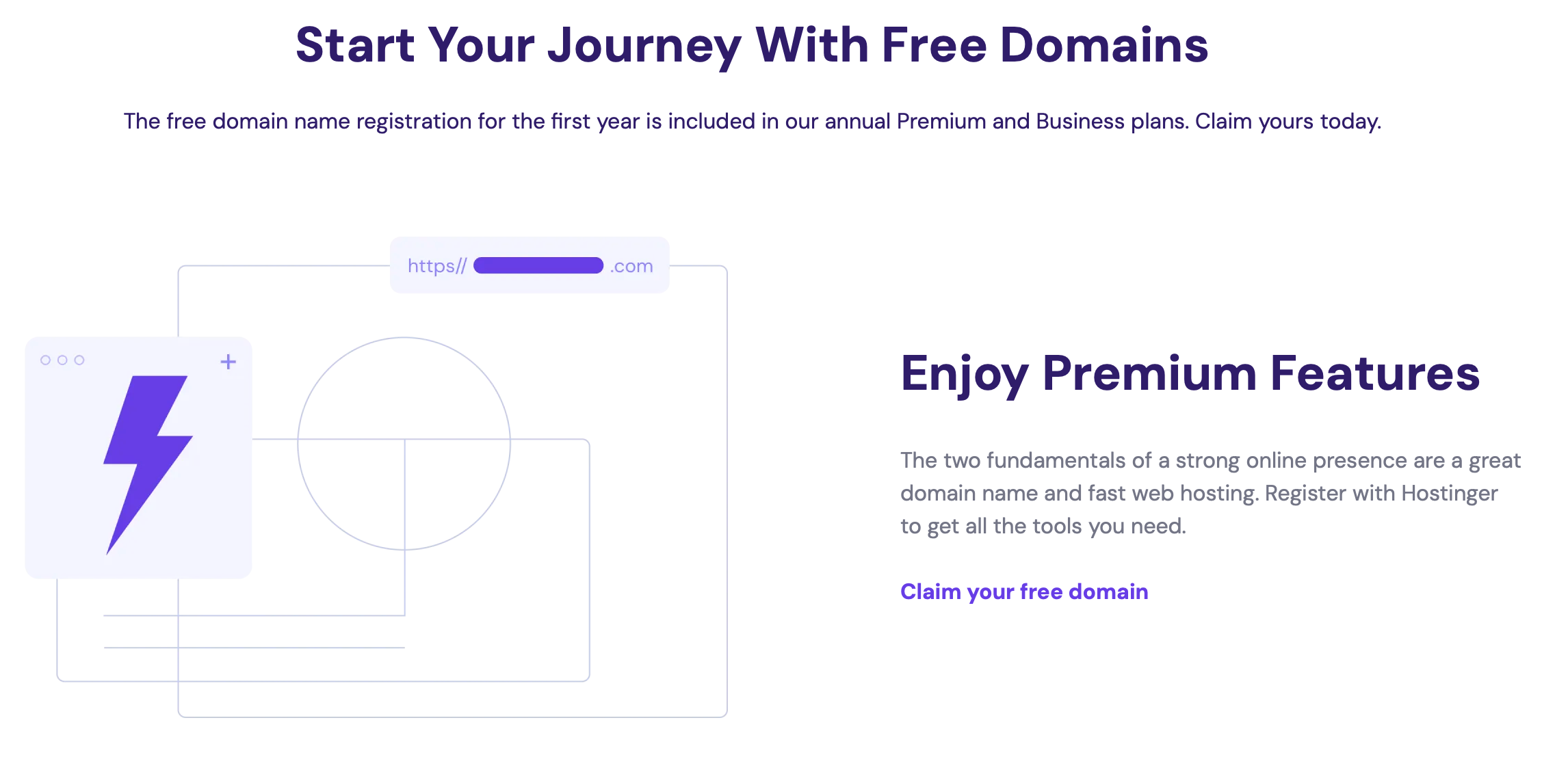 Free domain with host