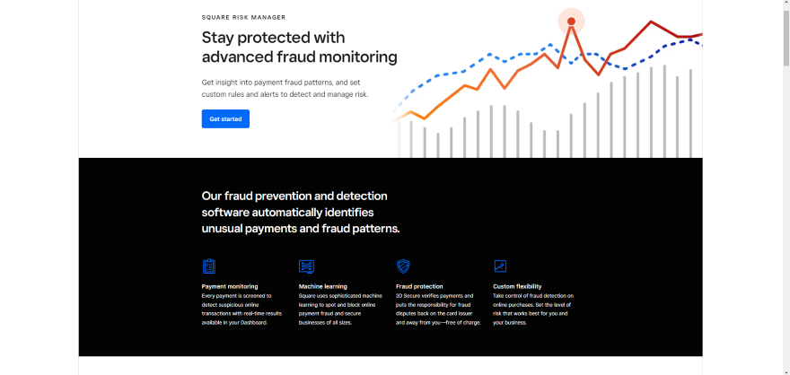 Screenshot of Square's Risk Manager for fraud detection.