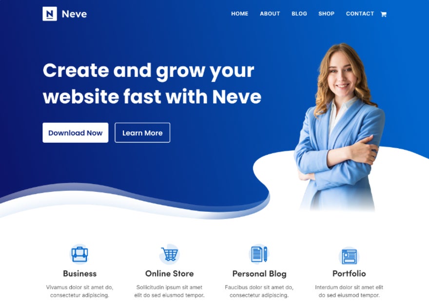 Neve website template