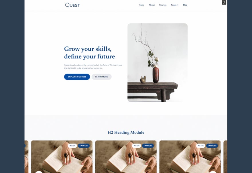 Quest website template