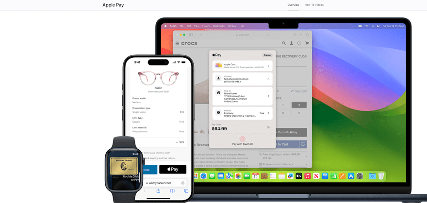 screenshot from Apple webpage on digital payments