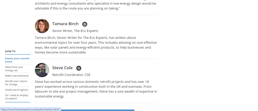 Tamara Birch, Senior Writer at The Eco Experts, smiling in a profile picture with an eco-friendly energy article context.